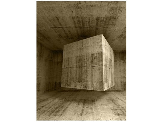 Oobrazy, Fototapeta, Latająca beżowa kostka 3d, 150x200 cm Oobrazy