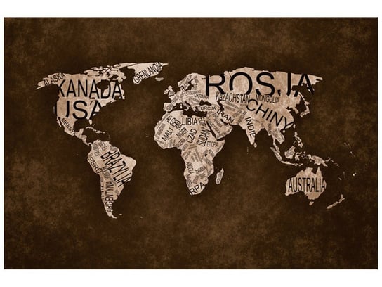Oobrazy, Fototapeta, Mapa świata, 200x135 cm Oobrazy