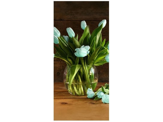Oobrazy, Fototapeta, Niebieski tulipan, 95x205 cm Oobrazy