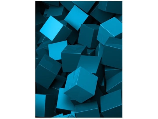 Oobrazy, Fototapeta, Niebieskie kostki 3d, 150x200 cm Oobrazy