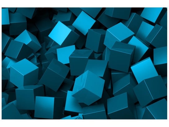 Oobrazy, Fototapeta, Niebieskie kostki 3d, 200x135 cm Oobrazy