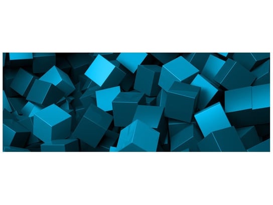 Oobrazy, Fototapeta, Niebieskie kostki 3d, 268x100 cm Oobrazy