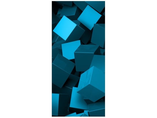 Oobrazy, Fototapeta, Niebieskie kostki 3d, 95x205 cm Oobrazy