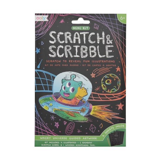 Ooly Zdrapywanki Mini Scratch & Scribble - Ufoludki Inna marka