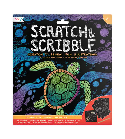 Ooly, zestaw kreatywny Zdrapywanki Scratch & Scribble - Podwodny Świat Ooly