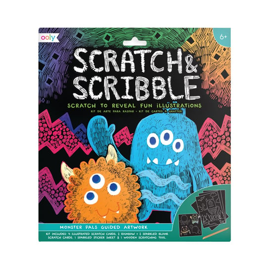 Ooly, zestaw kreatywny Zdrapywanki Scratch & Scribble - Potworki Ooly