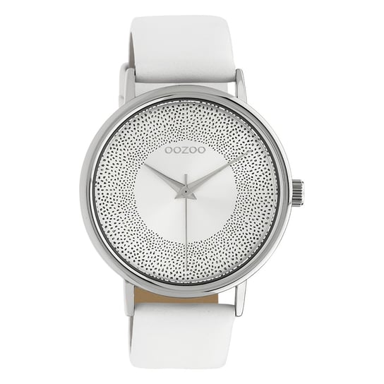 Oozoo damski zegarek na rękę biała skóra C10575 Timepieces damski zegarek analogowy kwarcowy UOC10575 Oozoo