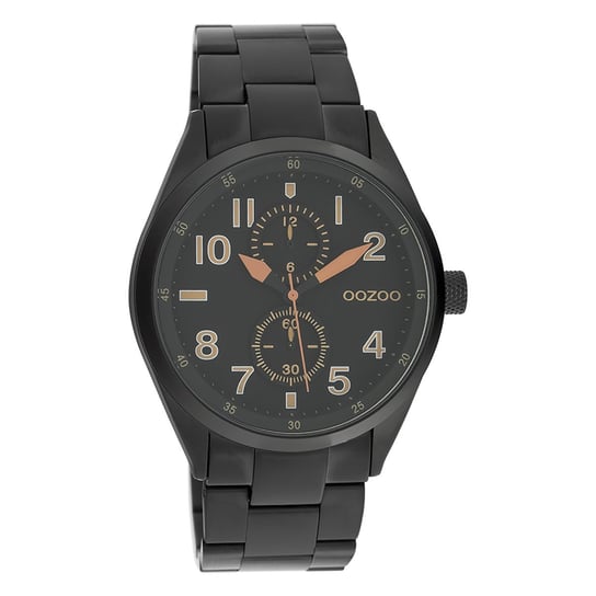 Oozoo damski zegarek na rękę Czasomierze analogowy Metal czarny UOC10635 Oozoo