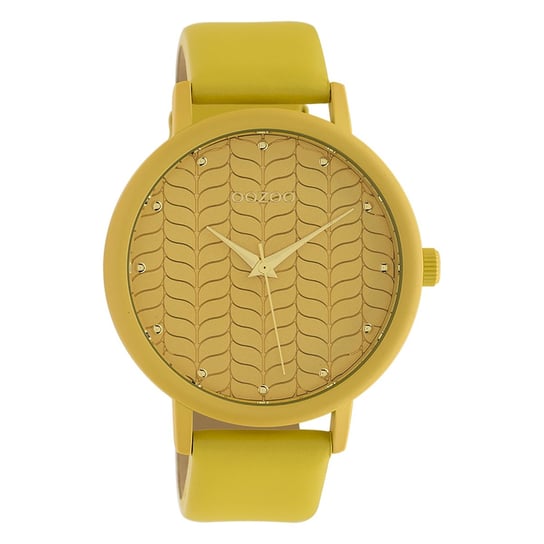 Oozoo damski zegarek na rękę czasomierze analogowy skóra żółty UOC10655 Oozoo