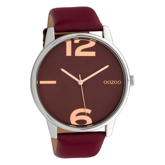 Oozoo damski zegarek na rękę czerwona skóra C10373 Timepieces damski analogowy zegarek kwarcowy UOC10373 Oozoo