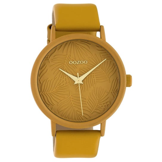 Oozoo damski zegarek na rękę musztardowo-żółta skóra C10172 Timepieces damski analogowy zegarek kwarcowy UOC10172 Oozoo