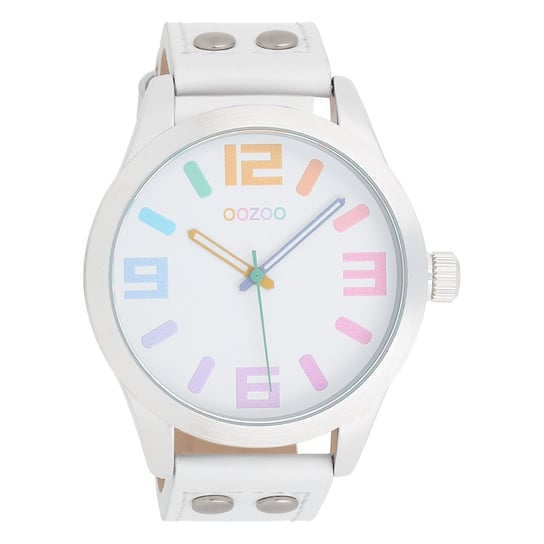 Oozoo damski zegarek na rękę Timepieces Analog Leather biały UOC1085A Oozoo