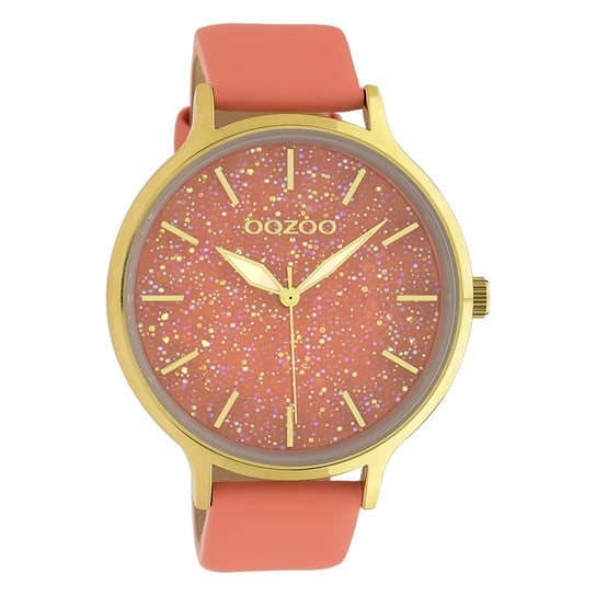 Oozoo damski zegarek na rękę Timepieces Analog skóra brzoskwiniowy różowy UOC10660 Oozoo