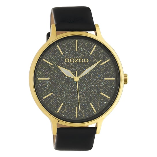 Oozoo Damski zegarek na rękę Timepieces Analog skóra czarny UOC10664 Oozoo