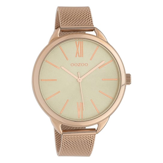 Oozoo damski zegarek na rękę Timepieces analogowy metalowe różowe złoto UOC10136 Oozoo