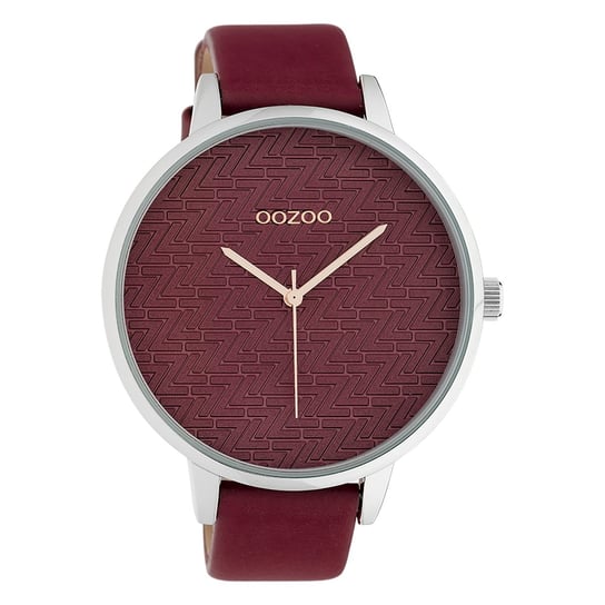 Oozoo Damski zegarek na rękę Timepieces Analogowy Skóra czerwone wino UOC10408 Oozoo