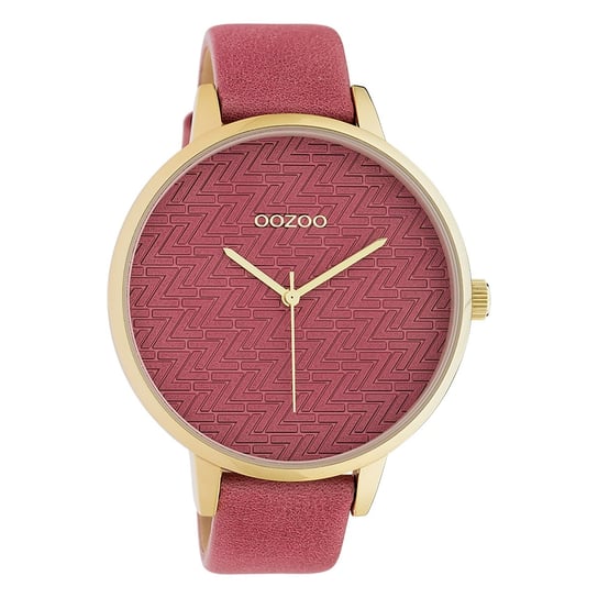 Oozoo damski zegarek na rękę Timepieces analogowy skóra czerwony UOC10405 Oozoo