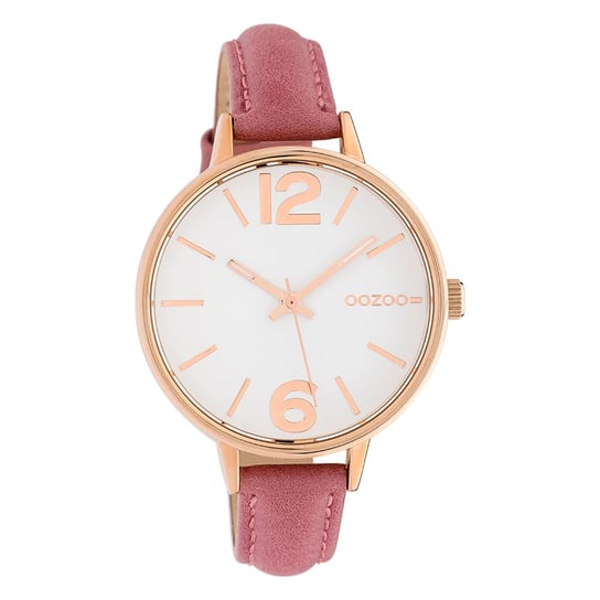 Oozoo damski zegarek na rękę Timepieces analogowy skóra różowy UOC10456 Oozoo