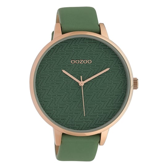 Oozoo Damski zegarek na rękę Timepieces Analogowy Skóra zielony UOC10407 Oozoo