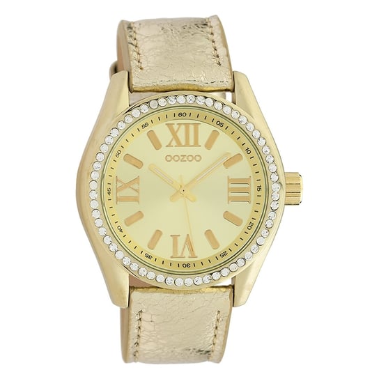 Oozoo damski zegarek na rękę Timepieces analogowy skóra złoty UOC10269 Oozoo