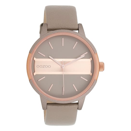 Oozoo Damski zegarek na rękę Timepieces Analogue Skóra taupe brązowy UOC11153 Oozoo