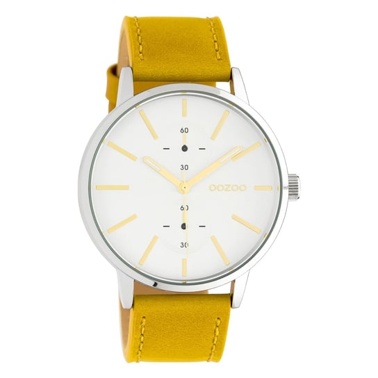 Oozoo damski zegarek na rękę żółta skóra C10585 Timepieces damski analogowy zegarek kwarcowy UOC10585 Oozoo