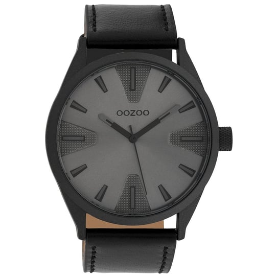 Oozoo męski zegarek na rękę czarna skóra C10024 Timepieces męski analogowy zegarek kwarcowy UOC10024 Oozoo