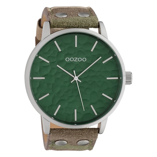 Oozoo męski zegarek na rękę Timepieces analogowy skóra kamuflaż zielony UOC10460 Oozoo