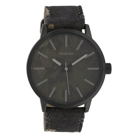 Oozoo Unisex Zegarek na rękę Timepieces analogowy Tekstylne czarny brązowy UOC10004 Oozoo