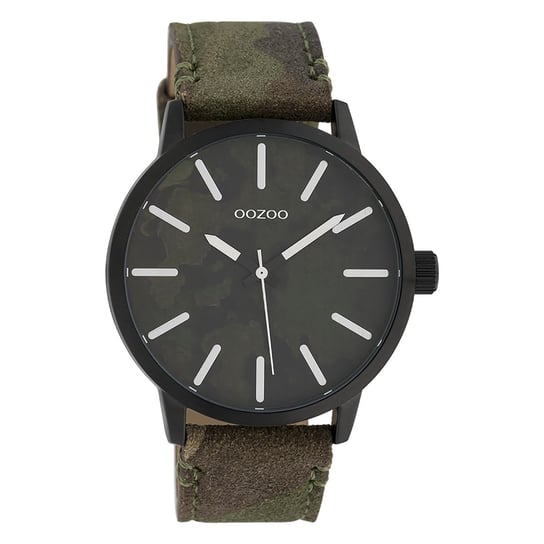 Oozoo Unisex Zegarek na rękę Timepieces analogowy Tekstylny zielony brązowy UOC10003 Oozoo