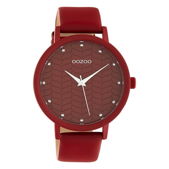 Oozoo zegarek damski Timepieces Analog skóra czerwony UOC10656 Oozoo