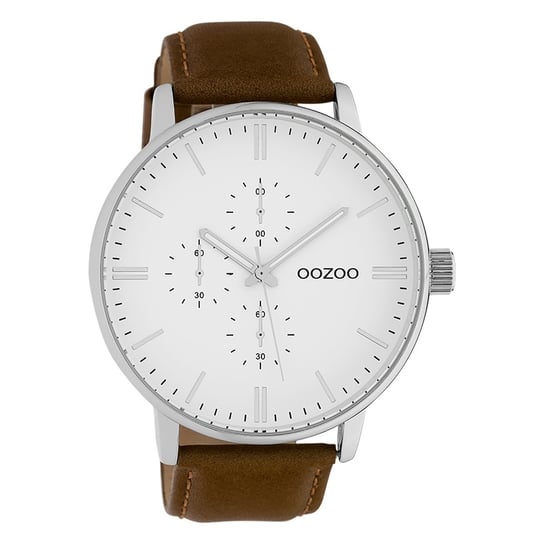 Oozoo zegarek damski Timepieces analogowy skóra ciemnobrązowy UOC10311 Oozoo