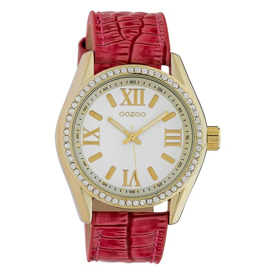 Oozoo zegarek damski Timepieces analogowy skóra różowy UOC10227 Oozoo