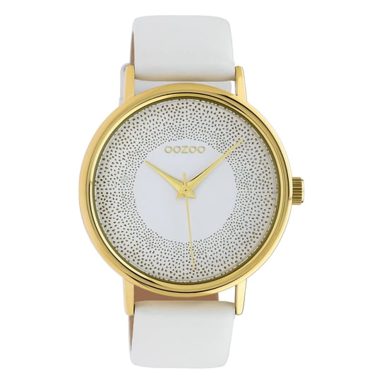 Oozoo zegarek na rękę biała skóra C10576 Timepieces damski analogowy zegarek kwarcowy UOC10576 Oozoo