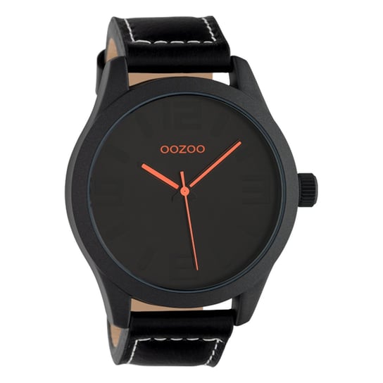 Oozoo Zegarek na rękę czarna skóra C1069 Timepieces mężczyźni Analog UOC1069 Oozoo