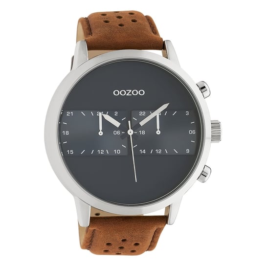 Oozoo Zegarek na rękę niebieski skórzany C10673 Timepieces męski Analogowy kwarcowy UOC10673 Oozoo