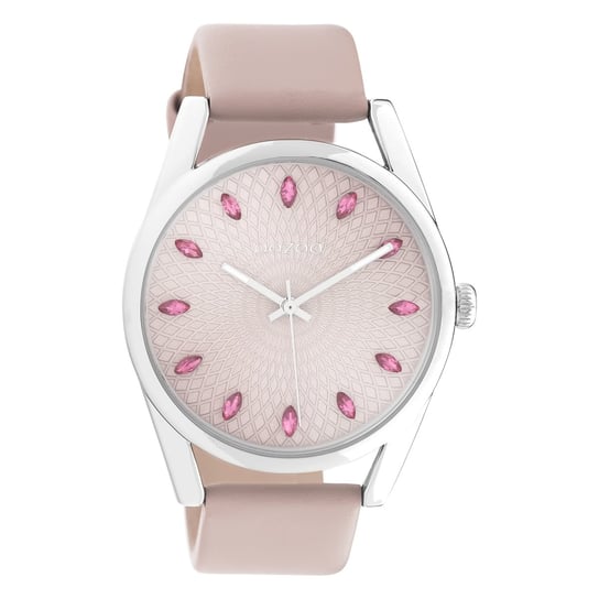 Oozoo zegarek na rękę różowa skóra C10816 Timepieces damski analogowy zegarek kwarcowy UOC10816 Oozoo
