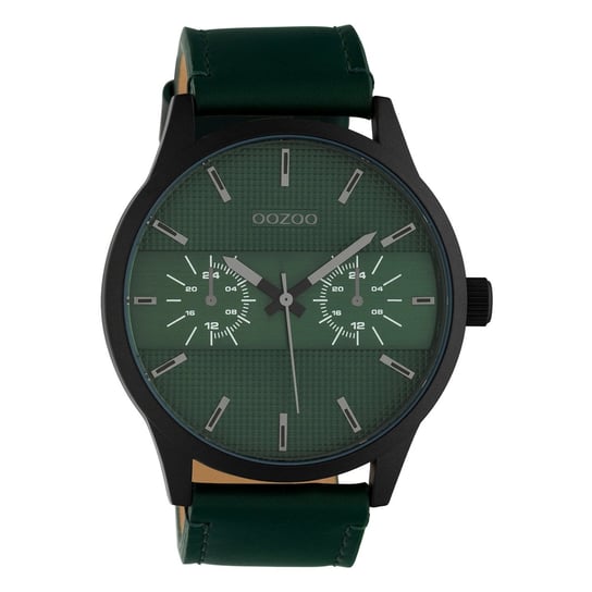 Oozoo zegarek na rękę skóra zielona C10537 Timepieces męski zegarek analogowy kwarcowy UOC10537 Oozoo