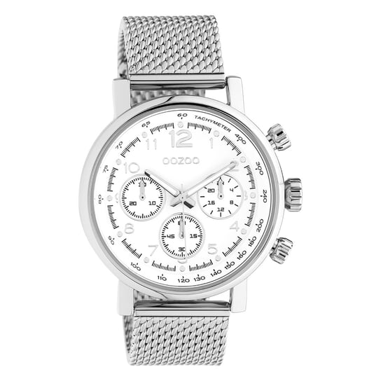 Oozoo Zegarek na rękę srebrny stal nierdzewna C10900 Timepieces unisex Analogowy zegarek kwarcowy UOC10900 Oozoo
