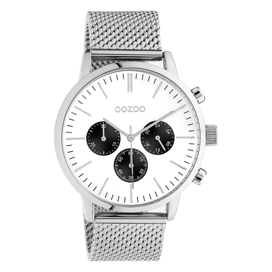 Oozoo Zegarek na rękę srebrny stal nierdzewna C10910 Timepieces Unisex Analogowy zegarek kwarcowy UOC10910 Oozoo