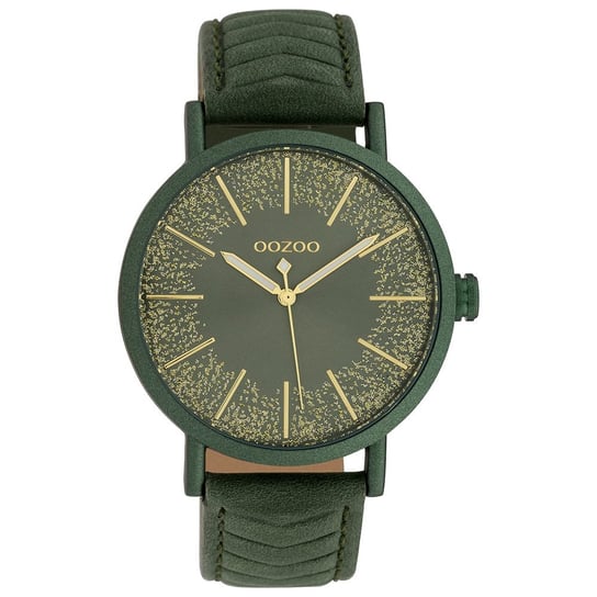 Oozoo zegarek na rękę zielona skóra C10148 Timepieces damski zegarek analogowy UOC10148 Oozoo