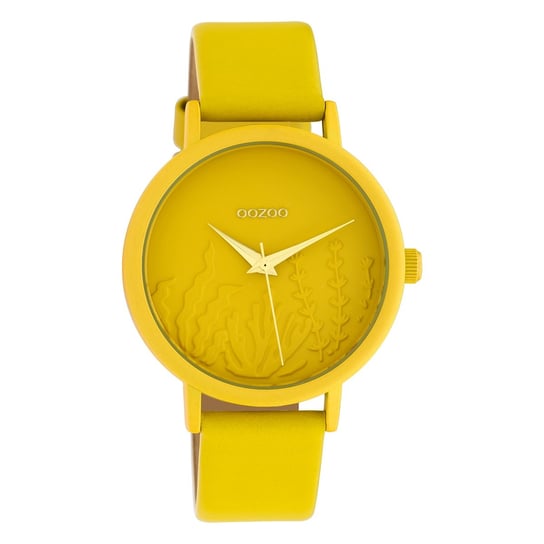 Oozoo zegarek na rękę żółta skóra C10602 Timepieces damski analogowy zegarek kwarcowy UOC10602 Oozoo