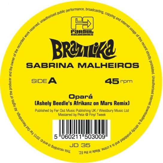 Opara (Ashley Beedle's Afrikanz On Mars Remix) Malheiros Sabrina