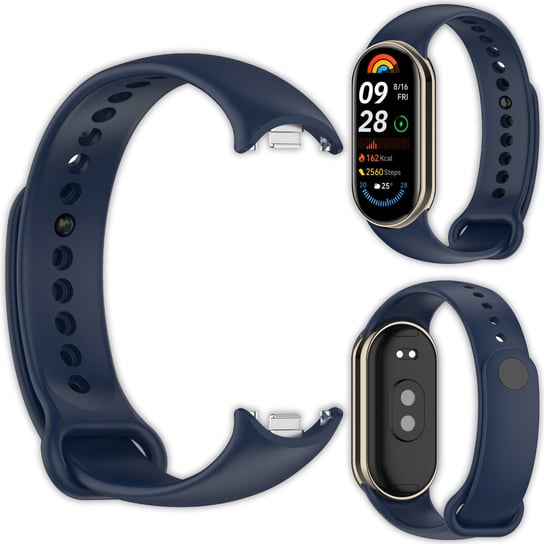 Opaska bransoleta pasek silikonowy Vanfone do Xiaomi Mi Smart Band 8/9, granatowy Vanfone