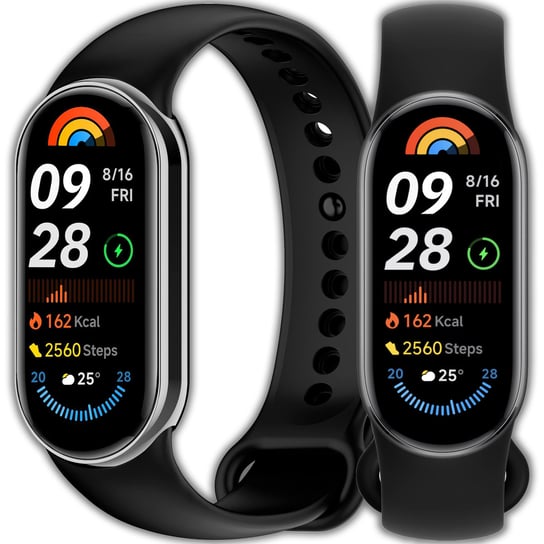 Opaska bransoleta pasek silikonowy Vanfone do Xiaomi Smart Mi Band 8/9, czarny Vanfone