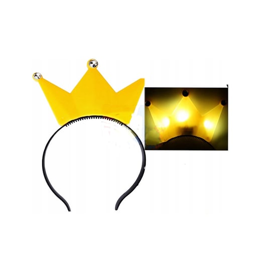 Opaska Korona Świecąca LED Królewna Karnawał Bal BOSS