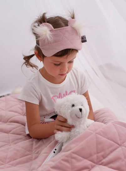 Opaska Na Oczy/Do Spania Dreamy Bear (Mini) Triangles Pink Kinder Hop