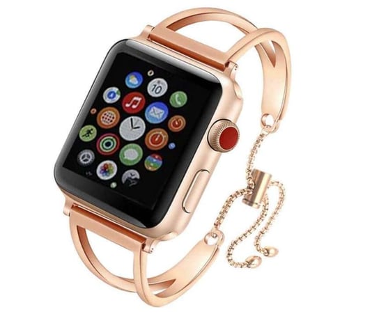 Opaska Pasek Bransoleta Chainband Apple Watch 1/2/3/4/5/6/7/8/Se 38/40/41Mm Rose Gold Bestphone