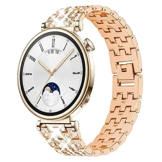 opaska pasek bransoleta DIAMONDS "4" Garmin GARMIN VENU 2S / VENU 3S / Vivoactive 4S / Huawei Watch GT 4 41mm ROSE GOLD Bestphone