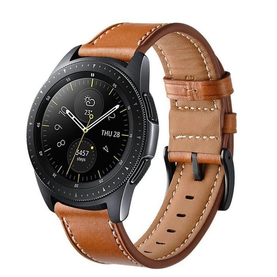Opaska Pasek Bransoleta Leather Samsung Watch 42Mm 3 41Mm 4 40/44Mm Active Huawei Watch Gt 2 / 3 42Mm Amazfit Gts 1 2  2E Mini Garmin Venu / Sq Brązowa Bestphone